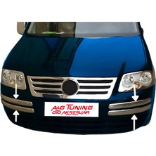 A&G Tuning VW Caddy Krom Ön Tampon Kaşı 4 Prç 2003-2010 Paslanmaz Çelik