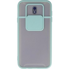  Samsung Galaxy J7 Pro / J730 Kılıf Palm Buzlu Kamera Sürgülü Silikon - Turkuaz