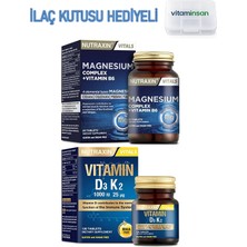 Magnesium Complex 60 Tablet + Nutraxin Vitamin D3K2 120 Tablet (Ilaç Kutusu Hediyeli)