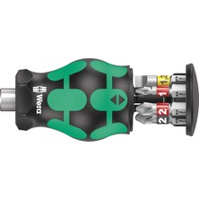 PowerA Wera 05008873001 Kraftform Kompakt Stubby 1 Uç Hazneli Tornavida, 6 Parça