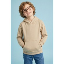 Perendi Unisex Kapüşonlu Kanguru Cepli Şardonlu Kışlık Sweatshirt