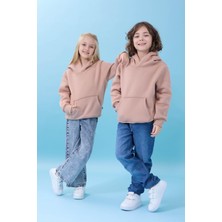 Perendi Unisex Kapüşonlu Kanguru Cepli Şardonlu Kışlık Sweatshirt