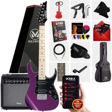 Maxword DE-150PU-35AMP Maple Klavye HH Yüksek Kaliteli 35W Amfili Elektro Gitar Seti
