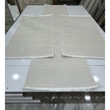 Alyans Yatak Odası 3 Lü Halısı 4 Mevsim Beyaz Renk Argın Halı