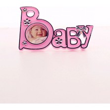 MiraLive 2 Adet Baby Yazılı Sevimli Mini Resim Çerçevesi Pembe