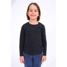 Perendi Unisex Çocuk Bisiklet Yaka Uzun Kollu Basic Body