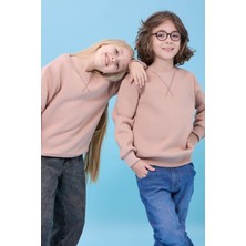 Perendi Basic Kışlık Sweatshirt Toprak Renkli Uzun Kol Şardonlu Tasarım