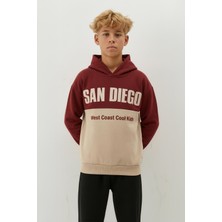 Perendi Erkek Çocuk Kapüşonlu Baskı Detaylı Parçalı Sweatshirt