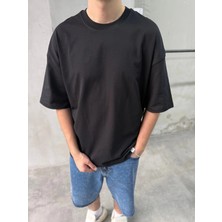 Difransel Jeans Erkek Basic Bisiklet Yaka Oversize T-Shirt