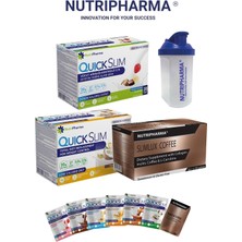 Nutripharma Quick Slim Aralıklı Oruç (If) – Intermittent Fasting Keto Set | Öğün Tozu (60) + Slim Lux Coffee (30) + Shaker