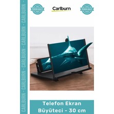 Carlburn #büyüteç 3D Mercek Tüm Telefonlar Uyumlu Yüksek Çözünürlük Büyük Boy Telefon Ekran Büyüteci 30 cm