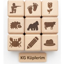 K ve G Sesleri Ahşap Hikaye Küpleri