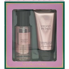 Victoria's Secret Velvet Petals Vücut Spreyi ve Losyonu Hediye Seti 2X75ML