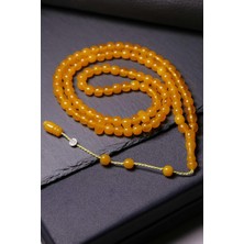 Tesbihkenti Orta Boy 99'luk Sıkma Kehribar Namaz Tesbihi