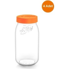 Le Parfait Color Vis Cam Kavanoz 2l Turuncu (4 Adet)