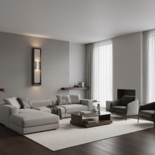 Elizim Home Lighting Dikey Ledli Pilli Krom Aplik