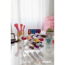 Vivart Rujluk ve Ojelik Kozmetik Düzenleyici Makyaj Takı Organizeri 18 Bölmeli