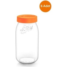 Le Parfait Color Vis Cam Kavanoz 2l Turuncu (6 Adet)