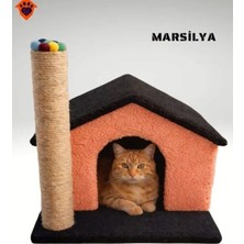 Catmozz Marsilya Yuvalı Kedi Tırmalama Oyuncağı ve Evi