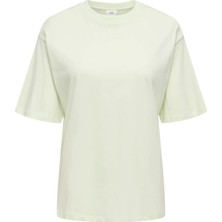 Only Jdy Kadın Yuvarlak Yaka Bol Kesim Yeşil T-Shirt - 15366305