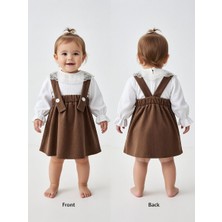 Badili Salopetli Kız Çocuk Elbisesi