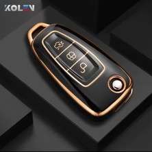 Ford Focus 3 3.5 Aksesuar Anahtar Kılıfı Siyah-Gold