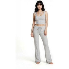 Ecr Teen Beli Lastikli Rib Pantolon