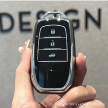 Toyota Chr Anahtar Kılıfı Siyah-Gümüş Aksesuar
