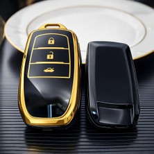 Toyota Yaris Anahtar Kılıfı Siyah-Gold Aksesuar