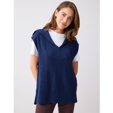 Jimmy Key Lacivert Rahat Kesim V Yaka Triko Süveter