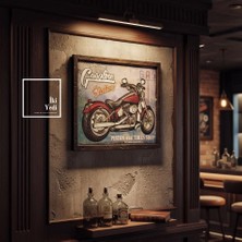İki Yedi Konsept Pstngas Metal Kabartmalı Motosiklet Tablo, Vintage Duvar Dekoru, Retro Ofis Bar Aksesuarı Cafe Pub