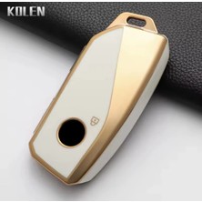 Bmw X6 G06 Beyaz-Gold Anahtar Kılıfı 2024-2025 