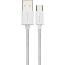 Iberry C105T USB A To Type-C 60 W Hasır Kablo