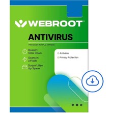 Webroot Secureanywhere Antivirus 2026 (Win/mac) - 1 Cihaz 6 Ay Abonelik Kodu