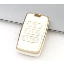 Jaguar E-Pace Anahtar Kılıfı Beyaz-Gold 2018-2025 