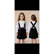 Badili Salopetli Kız Çocuk Elbisesi