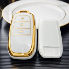 Toyota Corolla Anahtar Kılıfı Beyaz-Gold Aksesuar
