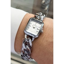 Reward Yeni Sezon Kare Minimal Tasarım Kadın Kol Saati Gümüş