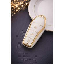 Byd Dolphin Aksesuar Anahtar Kılıfı Beyaz-Gold