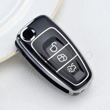 Ford Tourneo Courier Aksesuar Anahtar Kılıfı Siyah-Gümüş