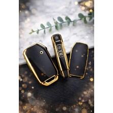 Kia Ceed Smart Anahtar Kılıfı Siyah-Gold Aksesuar