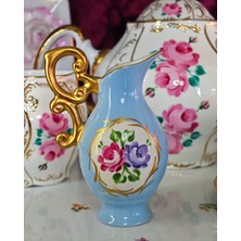 Manushum El Boyaması Porselen Saray Mini Sütlük-Bebe Mavi 1 Adet