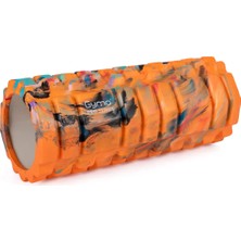 Gymo Pro Series Foam Roller Pilates Masaj Rulosu Kamuflaj Turuncu