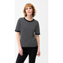 Love My Body Kısa Kol Triko Bluz Siyah 115L9830000