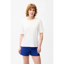 Love My Body Kısa Kol Triko Bluz Kemik 115L9830000