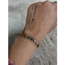 Manifest Takı Renkli Yonca Model Bileklik