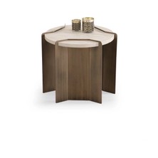 Levent Mobilya ve Aksesuar Moli Yan Sehpa, Traverten