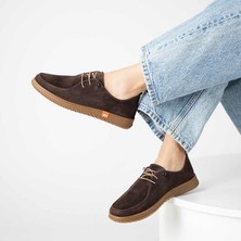 Ametist Ariss Acı Kahve Süet Gerçek Deri Kadın Günlük Ayakkabı – Hafif Esnek Kauçuk Taban