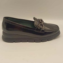 Ametist Pena Kırışık Deri Rugan Kadın Günlük Ayakkabı