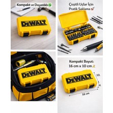 Yapı3D Sarı Mini Uç Seti Kutusu 16X10 cm Kompakt Vidalama Uç Organizeri Dayanıklı Plastik Saklama Kutusu